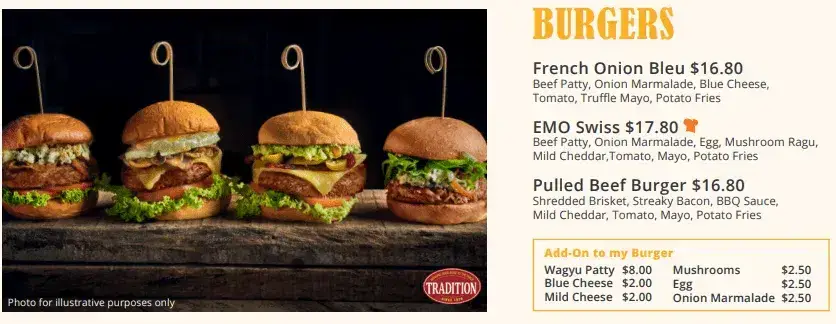 Ambush Singapore Burgers Prices