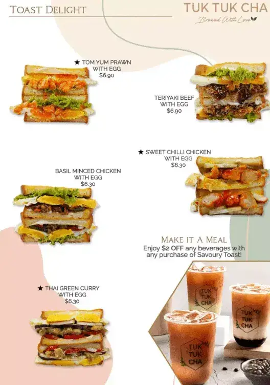 Toast Delights Price Menu 1