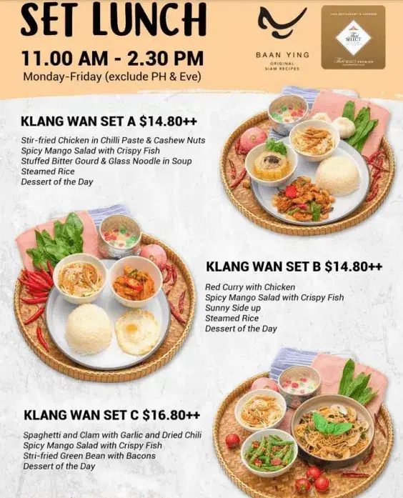 Baan Ying Menu