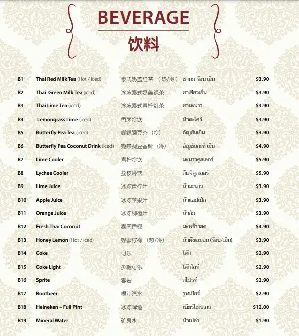 Beverages prices