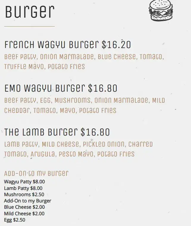 Brio Restaurant Burgers Menu Prices