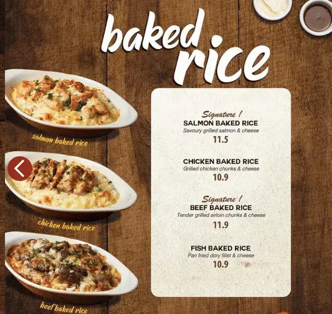 Buddy Hoagies Baked Rice Menu prices