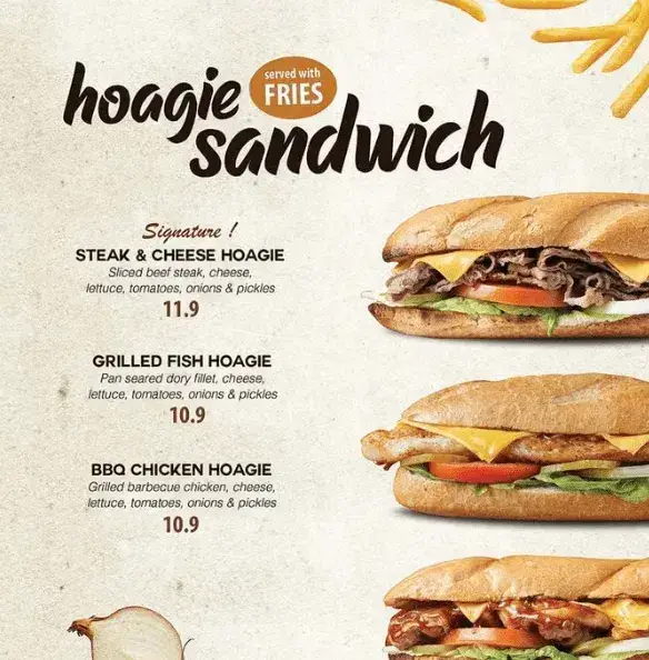 Buddy Hoagies Sandwiches Menu prices