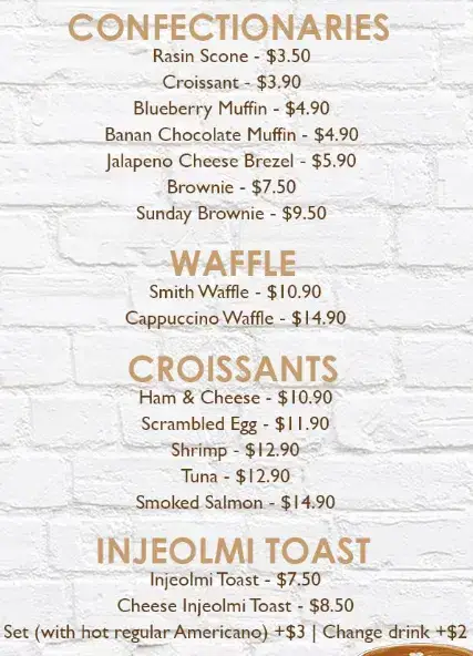 Coffeesmith Singapore Croissants Menu 