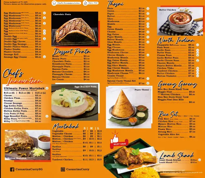 Curry House Menu  