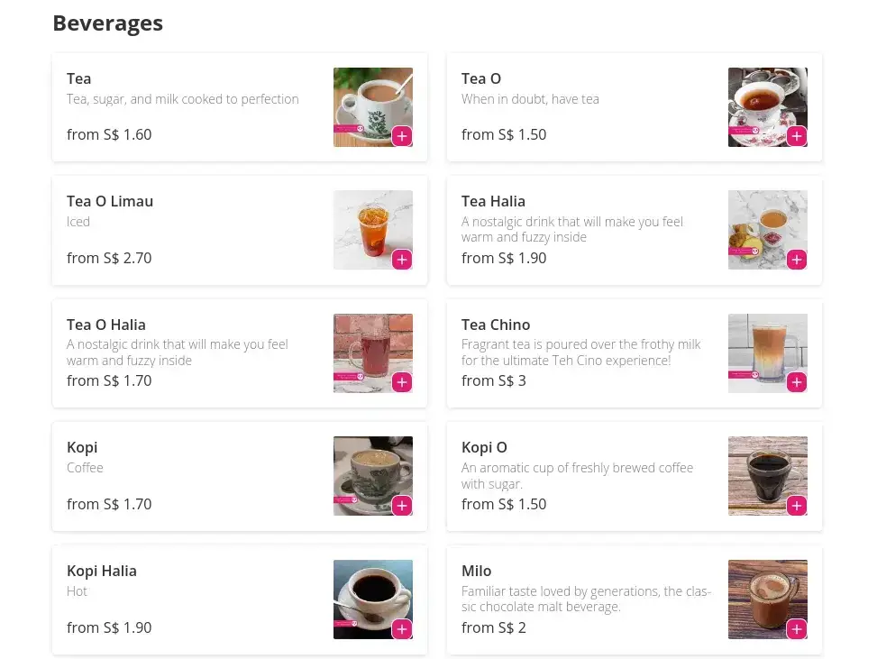 Earlybird Singapore Milkshakes Menu Prices