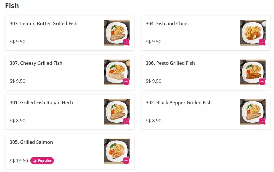 FISHMENU PRICES