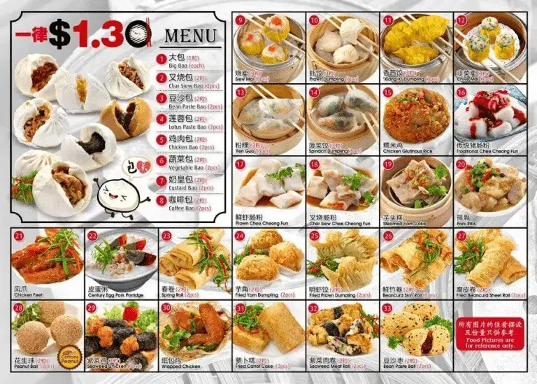 Kimly Dim Sum Menu