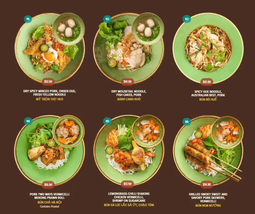 NamNam Singapore Menu – Speciality Noodles prices