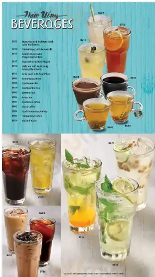 PHO-STREET BEVERAGES PRICES