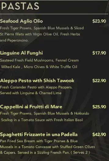 Spize Menu