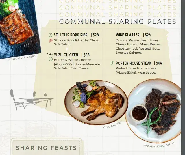 The Communal Place Menu