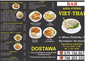 Viet Thai Cuisine Menu