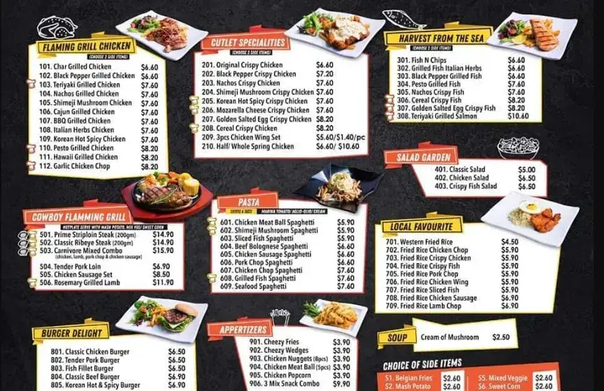 Western Empire Menu