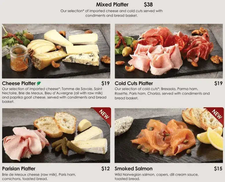 Wine Connection Singapore Platters Price